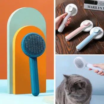 New Basmalı Kedi Köpek Tüy Toparlayıcı Masaj Etkili Pet Fırçası