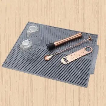 New Büyük Bulaşık Kurutma Matı,Silikon Bulaşık Kurutma Matı Çok Amaçlı Tezgah Üstü Mat