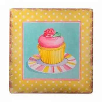 New Decotown Duvar Panosu 40*40 Cup Cake Muffin Motifli Duvar Süsü