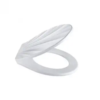 New Desenli Şık Ergonomik Rahat Beyaz Renk Klozet Kapağı