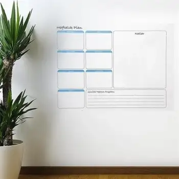 New Haftalık Planlayıcı Manyetik Duvar Stickerı Takvim 56 cm x 70 cm