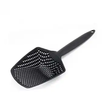 New Isıya Dayanıklı Plastik Süzgeçli Kızartma ve Sebze Haşlama Kepçesi