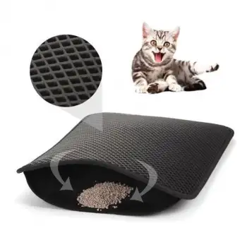 New Kedi Tuvalet Önü Kum Toplayıcı Temizleyici Elekli Gri Paspas