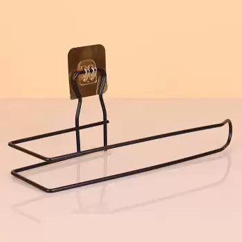 New Kendiliğinden Yapışkanlı Krom Paslanmaz Metal Havlu Kağıtlık Aparatı