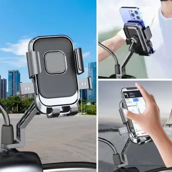 New Motor,Motosiklet,Bisiklet ,Scooter İçin 360 Derece Dönebilen Dikiz Aynası Versiyonu Telefon Tutucu Aparat