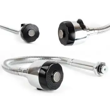 New Oynar Başlıklı 2 Fonksiyonlu Spiral Musluk Başlığı Mutfak Hortumu