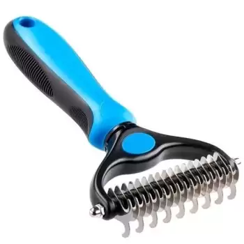 New Plastik Saplı Metal Kedi Köpek Bakım Kıtık Tüy Topak Açıcı Tarak