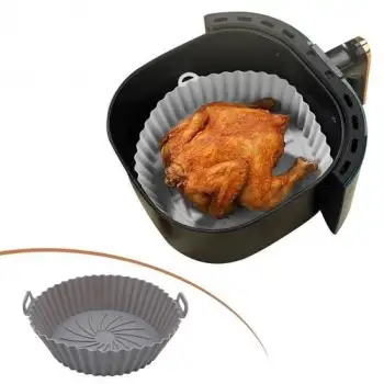 New Renkli Isıya Dayanıklı Yıkanılabilir Silikon Fırın Ve Airfryer Yuvarlak Pişirme Matı 20 Cm