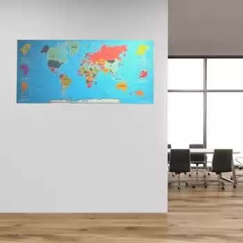 New RenkliAtlas DünyaHaritası Manyetik Yapıştırıcı Gerektirmeyen Duvar Stickerı 118 CM * 56 CM