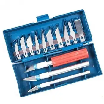 New Zanaat 16 Parça Hobi Gravür Ahşap Heykel Çömlek Oyma Şekil Verme 13 Maket Bıçak Neşter Seti