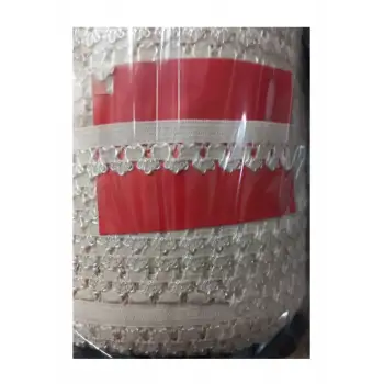 Çamaşır Lastiği Dantelli 1 cm 1 Metre Krem