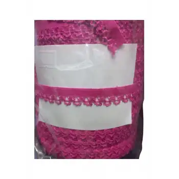 Çamaşır Lastiği Dantelli 1 cm 75 Metre 1 Top Fuşya