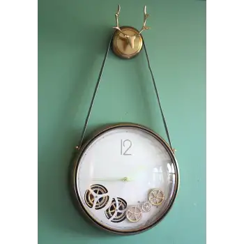 Çarklı Geyikli Duvar Saati Alk1586