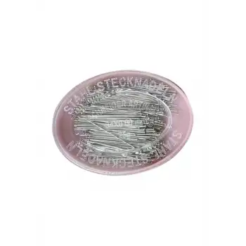 Çelik İğne Pembe Oval Kutuda 25 Gr