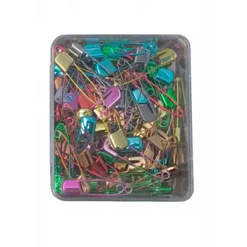 Çengelli İğne Kilitli Bebe Renkli Büyük 100 Adet