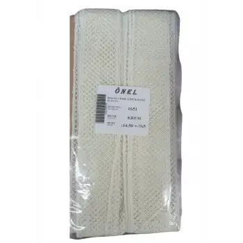 Dantel Polyester Güpür Bant Krem 14,50 Metre En 3 cm ON-1651-KR