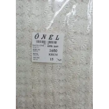 Dantel Polyester Güpür Bant Krem 15 Metre En 6 cm ON-1650-KR