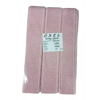 Dantel Polyester Güpür Bant Pembe 15 Metre En 3 cm ON-1651-P
