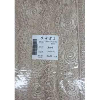 Dantel Polyester Sanal Tül Bant Cappucino 13,90 Metre En 6 cm ON-3498-C