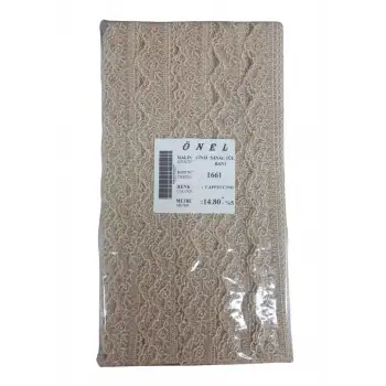 Dantel Polyester Sanal Tül Bant Cappucino 14,80 Metre En 6 cm ON-1661-C