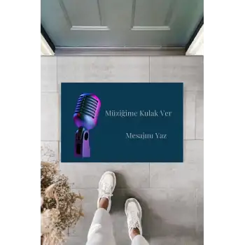 Dijital Baskı Kişiye Özel İç Kapı Dekorasyon Paspas  PS11205