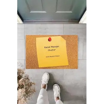 Dijital Baskı Kişiye Özel İç Kapı Dekorasyon Paspas  PS11255