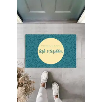 Dijital Baskı Kişiye Özel İç Kapı Dekorasyon Paspas  PS11261