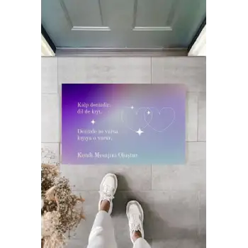 Dijital Baskı Kişiye Özel İç Kapı Dekorasyon Paspas PS11309