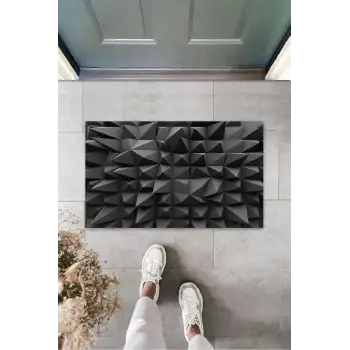 Dijital Baskı Siyah Dijital Paspas K-3138