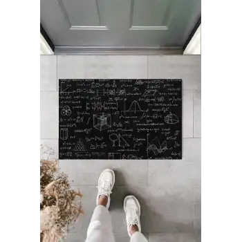 Dijital Kara Tahta Siyah Kapı Paspası Dış Mekan Paspas K-2120