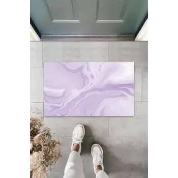 Dijital Modern Dalgalı Gri Kapı Paspası Dış Mekan Paspas K-3120