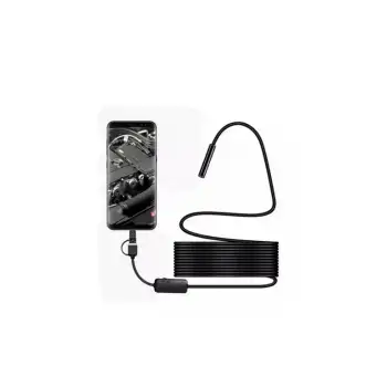 Endoskop Yılan Video Kamera Led’li 10 Metre 7 Mm Sert Kablo