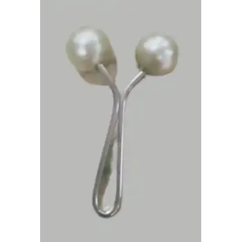 Eşarp Klipsi Top Model Düz Beyaz 1 Adet