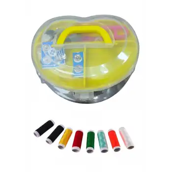 İplik Set Büyük Kalp Plastik Dikiş Seti