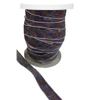 Kadife Kurdele Simli 1,5 cm Karışık Renk 5 Metre