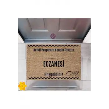 Kapı Önü Paspası Dekoratif Dijital Baskı Eczanesi P-2560