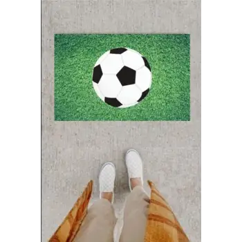 Kapı Önü Paspası Dekoratif Dijital Baskı Futbol Topu P-2346
