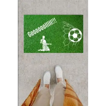 Kapı Önü Paspası Dekoratif Dijital Baskı Goooolllll P-2347