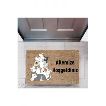 Kapı Önü Paspası Dekoratif Dijital Baskı Kişiye Özel P-2413