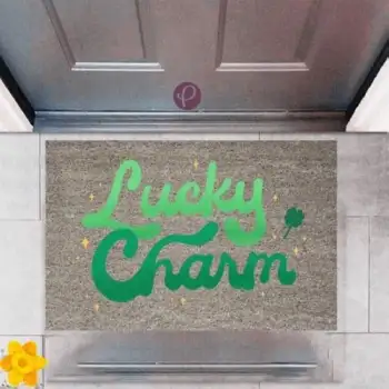 Kapı Önü Paspası Dekoratif Dijital Baskı Lucky Charm P-2359
