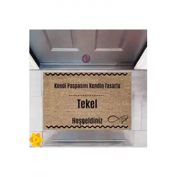 Kapı Önü Paspası Dekoratif Dijital Baskı Tekel P-2552