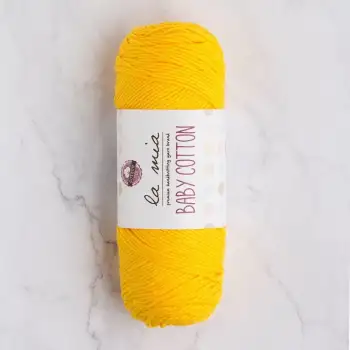 La Mia Baby Cotton Hardal Sarısı El Örgü İpi - L003 - 33632