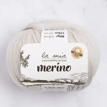 La Mia Merino Açık Gri El Örgü İpi - L047 - 33782