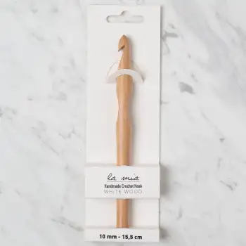 La Mia Whitewood 10 mm 15.5 cm Ahşap Yün Tığ