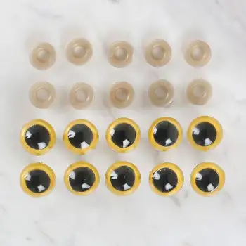 Loren 14 mm Açık Sarı 5 Çift Amigurumi Göz