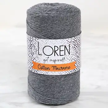 Loren Cotton Macrame Gri - R081 - 34358