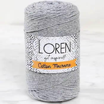 Loren Cotton Macrame Gri - R082 - 34357