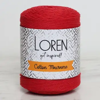 Loren Cotton Macrame Kırmızı - R095 - 34374