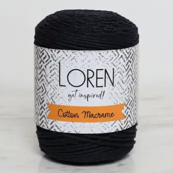 Loren Cotton Macrame Lacivert - R005 - 34361