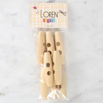 Loren Crafts 8li Ahşap Çoban Düğme - 1003